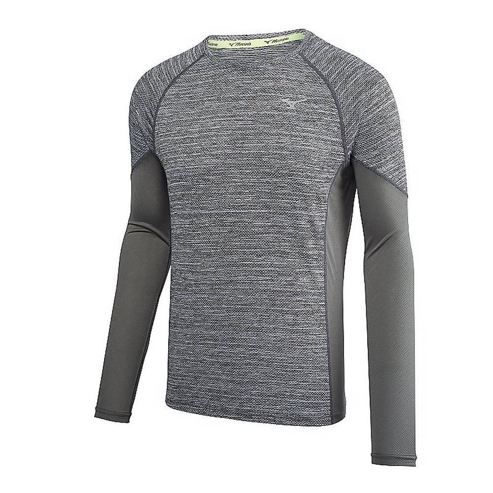 Blusa Mizuno Alpha Long Sleeve - Homem - Pretas - NXLDV4302